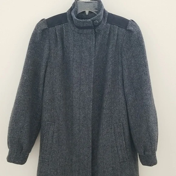Luna Paris Gray Wool Blend Long Coat
